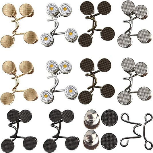 10PCS Bukse Midje Strammer Justerbar Midje Spenne Jean Knapper