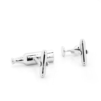 Whiskey Bottle-Inspired French Cufflinks - 2PCS