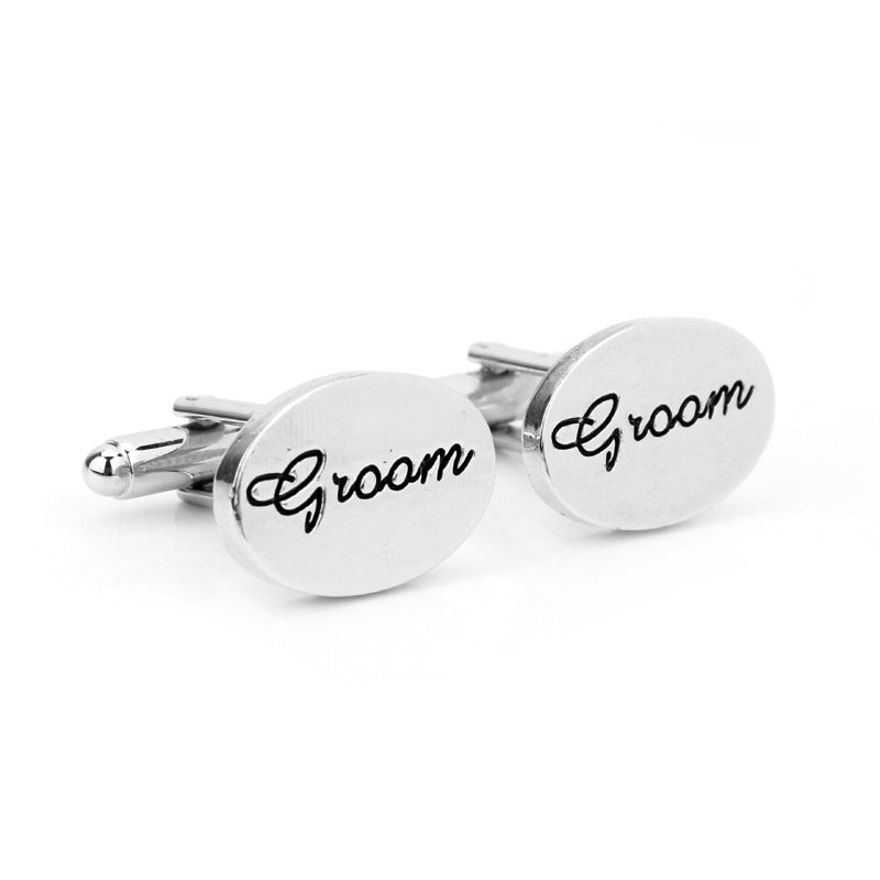 Cufflinks 'Prata' para Noivo para Camisas de Casamento 2pcs