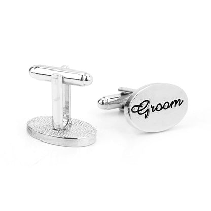 Cufflinks 'Prata' para Noivo para Camisas de Casamento 2pcs