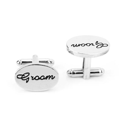 Cufflinks 'Prata' para Noivo para Camisas de Casamento 2pcs