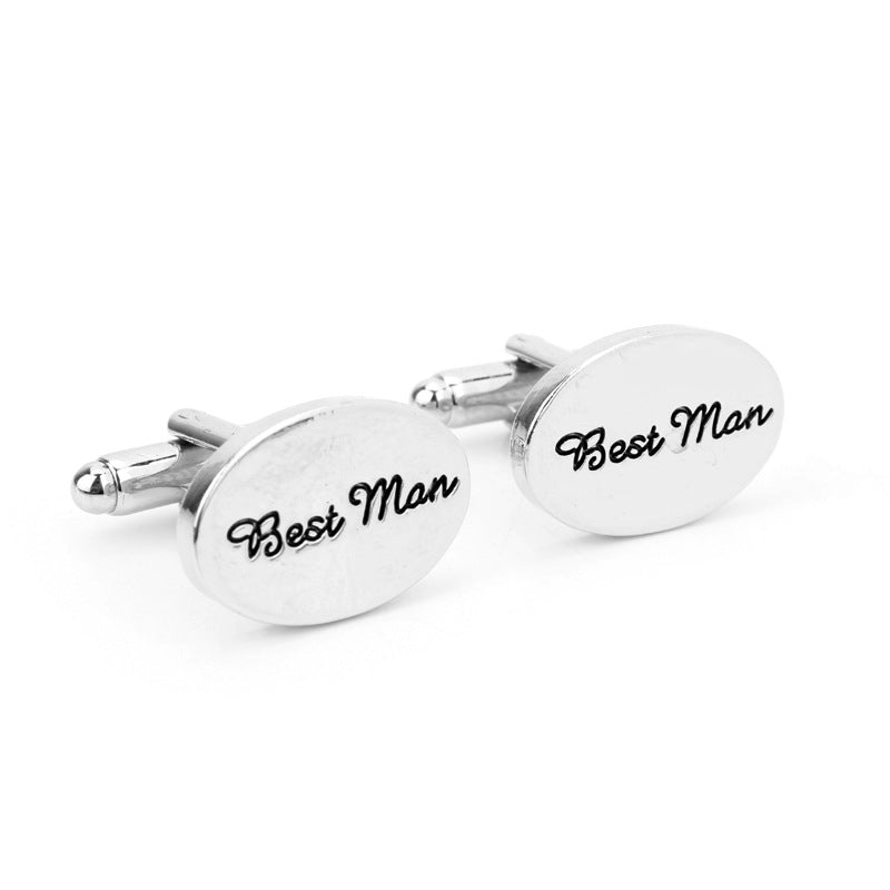 2cm 'Best Man' mansjettknapper - Elegante bryllupsaccessoirer par