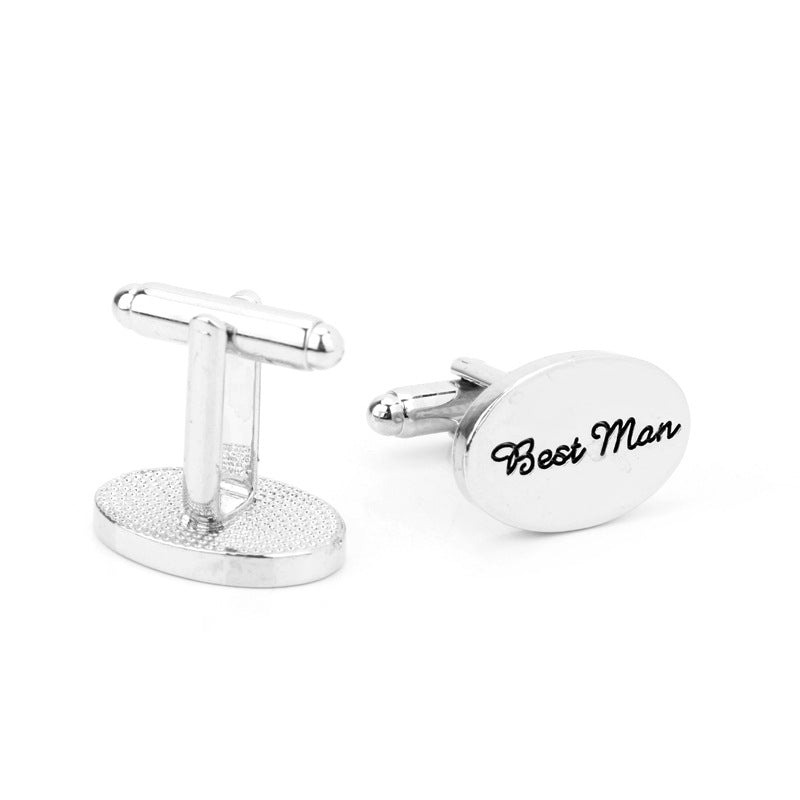 2cm 'Best Man' mansjettknapper - Elegante bryllupsaccessoirer par