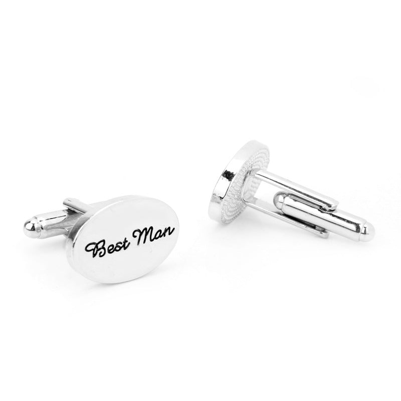 2cm 'Best Man' mansjettknapper - Elegante bryllupsaccessoirer par