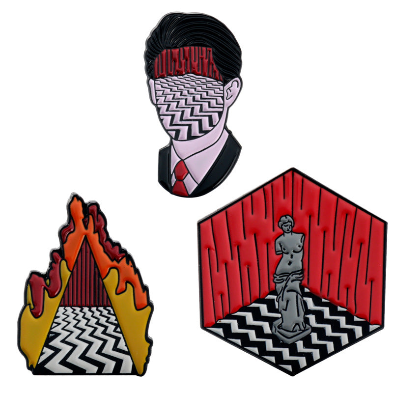 Twin Peaks Venus de Milo Emalj Metall Pin 3 Pack