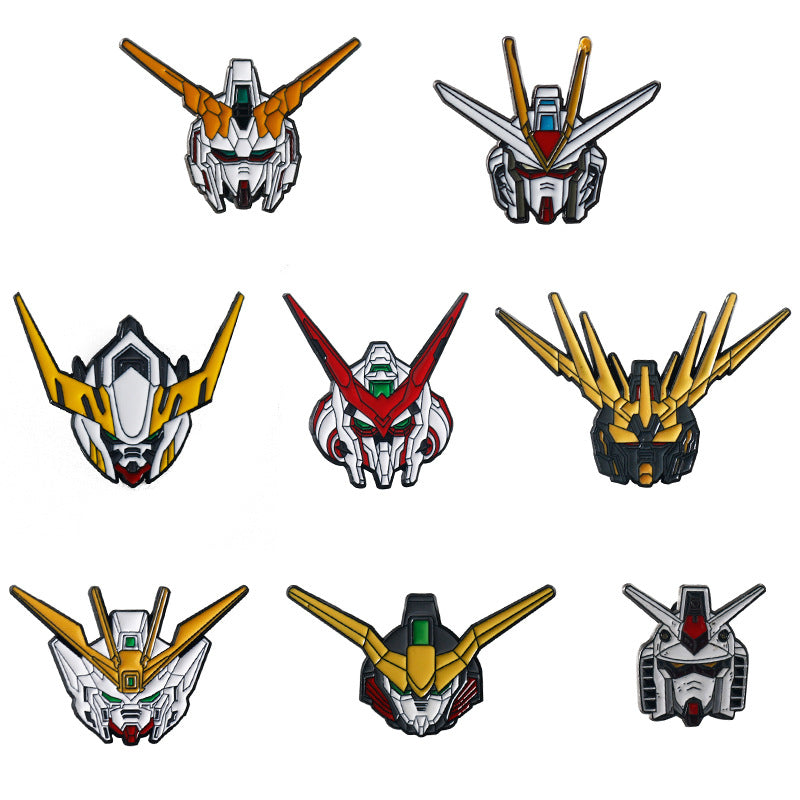 Anime Gundam Metallabzeichen Brosche 8er Pack