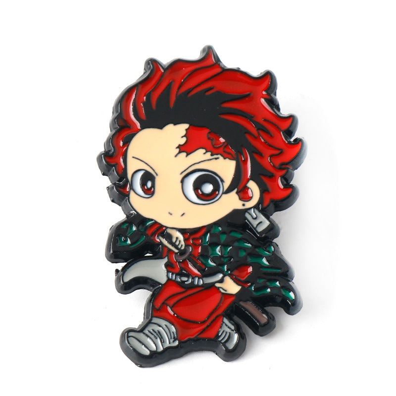 Demon Slayer Kimetsu no Yaiba Metall Brosje Pin 6 Sett