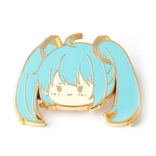 Hatsune Miku Pin Søt Q Versjon Anime Metallmerke 2PCS