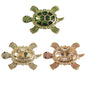 Glittering Turtle Brooch - Enchanting Animal Pin with Diamonds 3 Pack