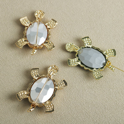 Broche de Tortuga Brillante - Pin de Animal Encantador con Diamantes 3 Pack