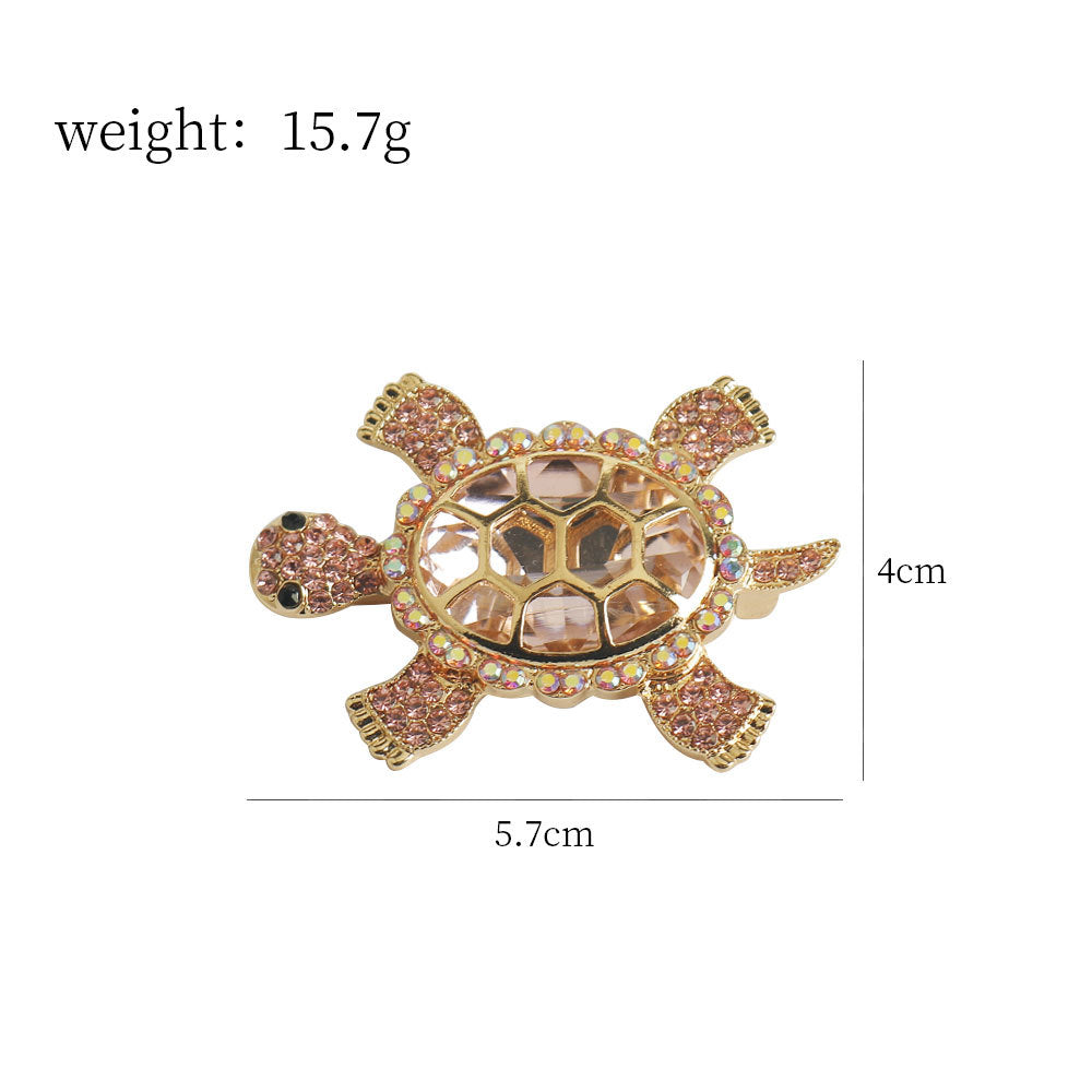 Broche de Tortuga Brillante - Pin de Animal Encantador con Diamantes 3 Pack