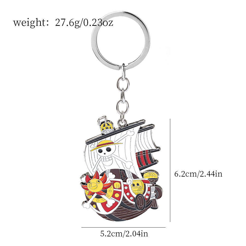 One Piece Thousand Sunny Metallbrosje Pin 5 Pakke