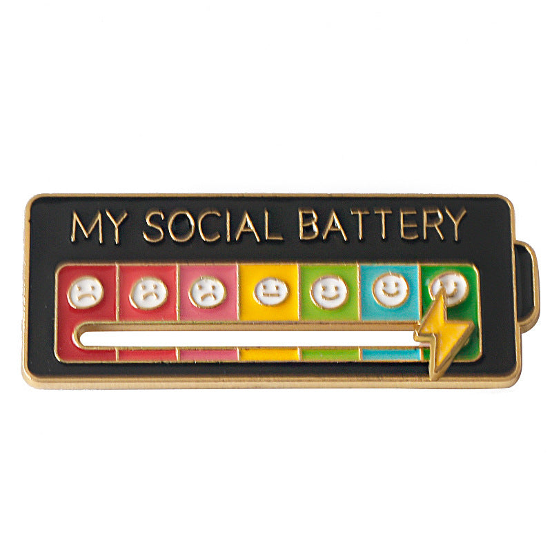 MIJN SOCIALE BATTERIJ Mood Slider Pins Interactieve Emotiebeheer Badges