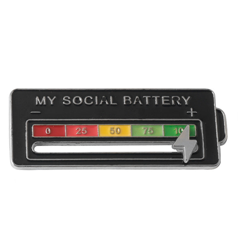 MIJN SOCIALE BATTERIJ Mood Slider Pins Interactieve Emotiebeheer Badges