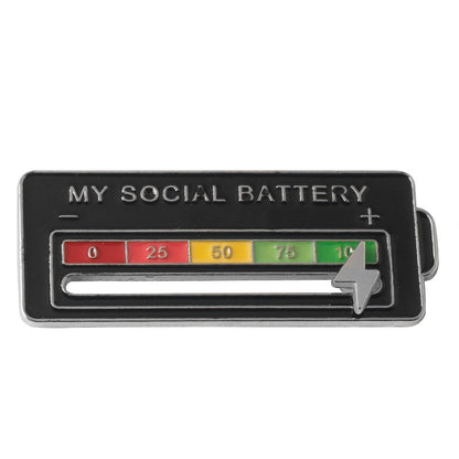 MIJN SOCIALE BATTERIJ Mood Slider Pins Interactieve Emotiebeheer Badges