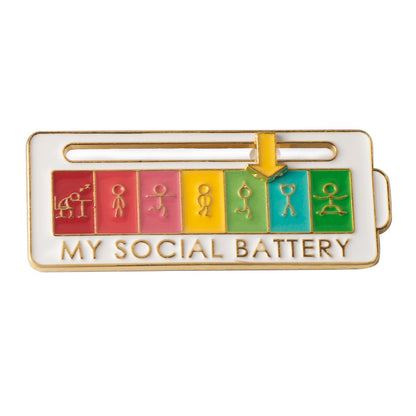 MIJN SOCIALE BATTERIJ Mood Slider Pins Interactieve Emotiebeheer Badges