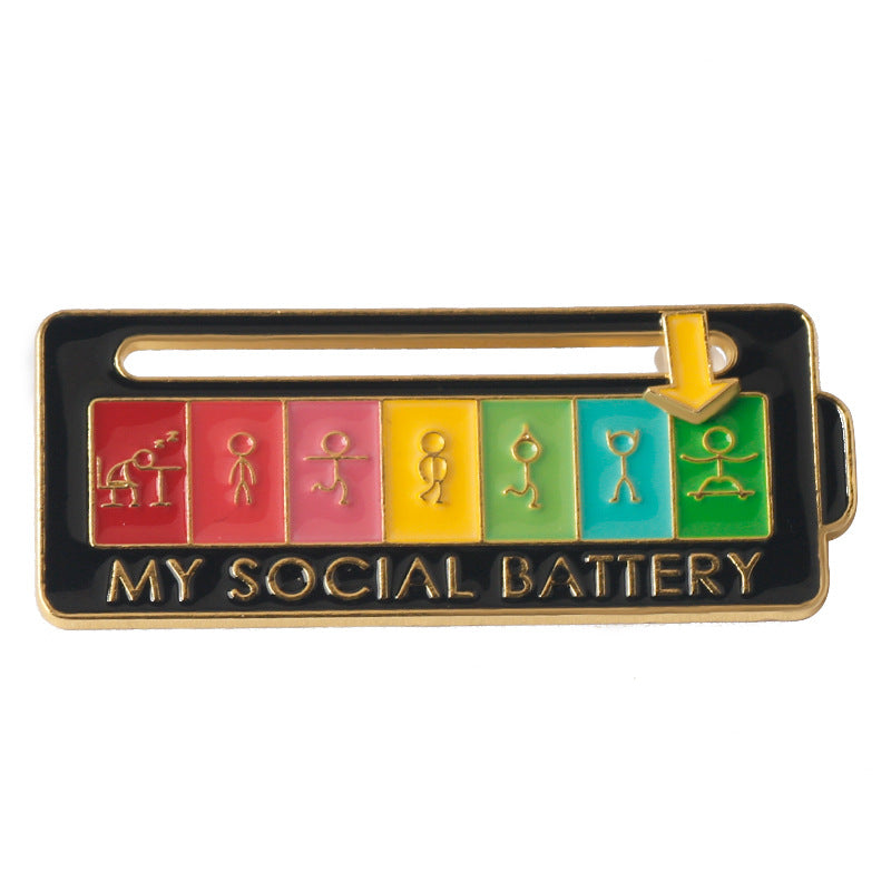 MIJN SOCIALE BATTERIJ Mood Slider Pins Interactieve Emotiebeheer Badges