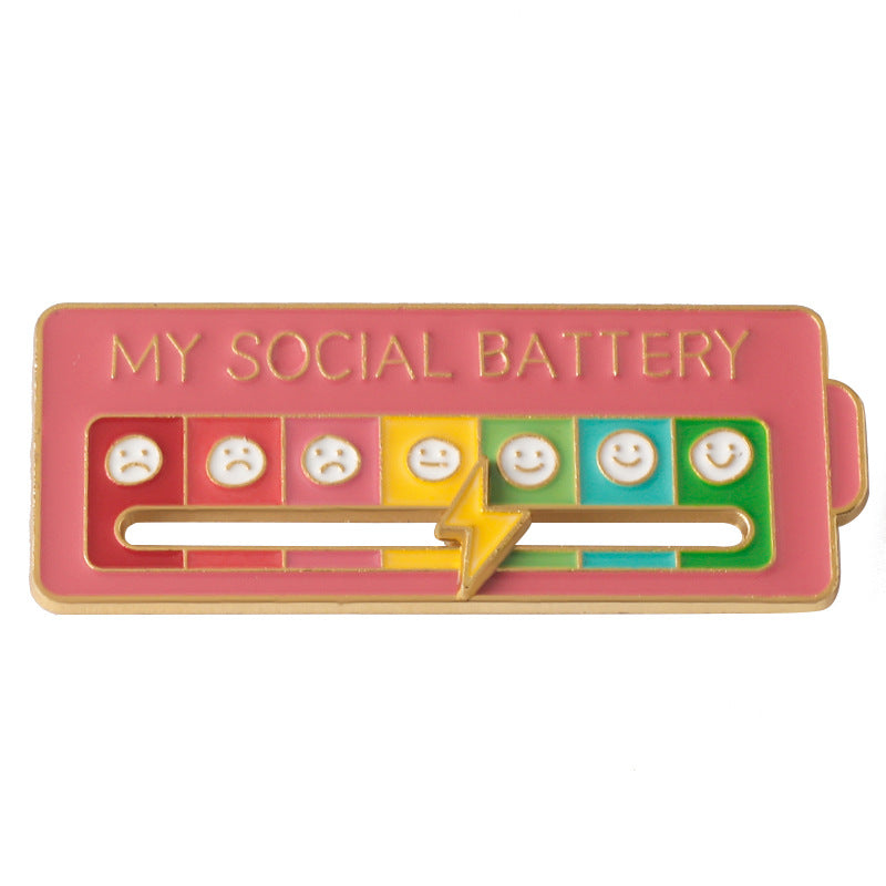 MIJN SOCIALE BATTERIJ Mood Slider Pins Interactieve Emotiebeheer Badges