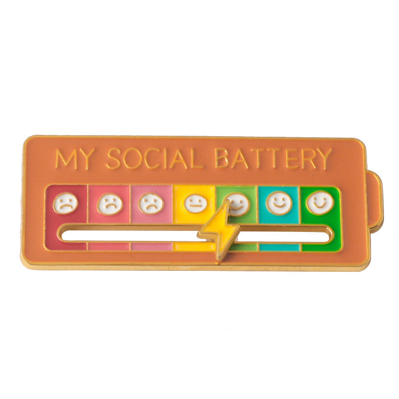 MIJN SOCIALE BATTERIJ Mood Slider Pins Interactieve Emotiebeheer Badges