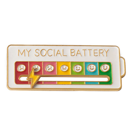 MIJN SOCIALE BATTERIJ Mood Slider Pins Interactieve Emotiebeheer Badges