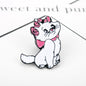 Aristocats Duchess Katt Metall Brosje Pin 2stk