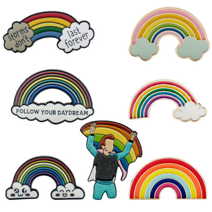 Regenbogenbrücke Metall Brosche 7PCS Set