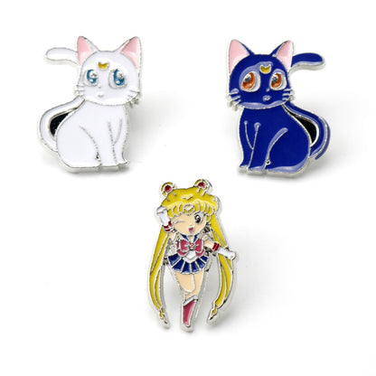 Broche de Aleación de Gota de Luna de Sailor Moon - Paquete de 3