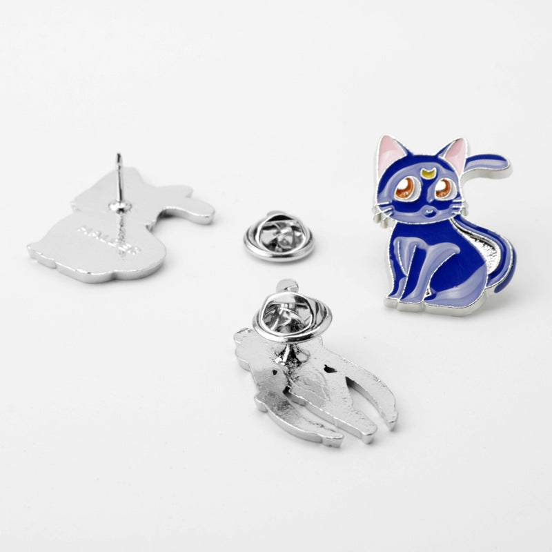 Sailor Moon Luna Droplet Alloy Brooch  3 Pack