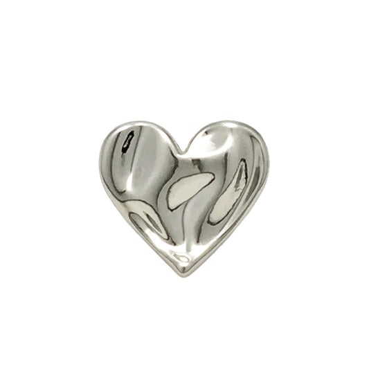 Concave-Convex Heart Metal Buttons with Loop for Casual Jackets 20pcs