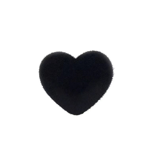 15/20mm Velvet Resin Heart Buttons with Metal Shank for Coats Sweaters 20pcs