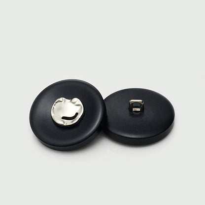 Black White Vintage Dual-Tone Round Metal Resin Buttons 20pcs