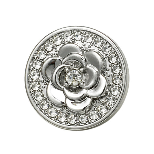 17.5/22.5mm Diamond Rose Metal Buttons for Coats Sweaters 20pcs