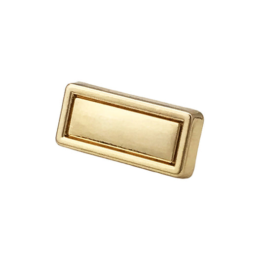 15mm Elegant Gold Rectangular Metal Buttons with Shank 20pcs