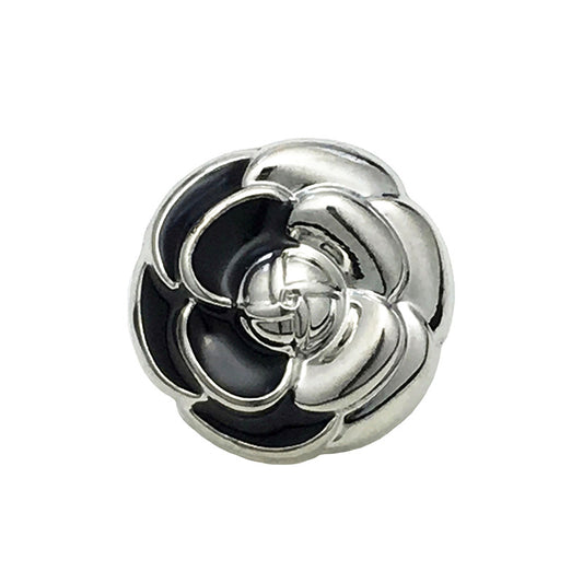 Boutons de chemise en forme de fleur dorée et blanche de 12 mm, 20 pièces