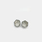 Boutons hexagonaux en or et argent ornés de diamants de 12 mm, 20 pièces