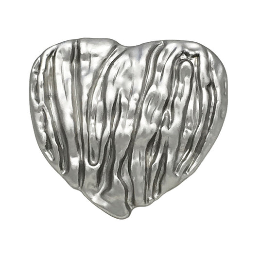 Vertical Stripe Heart-Shaped Metal Buttons for Knitted Sweaters 20pcs