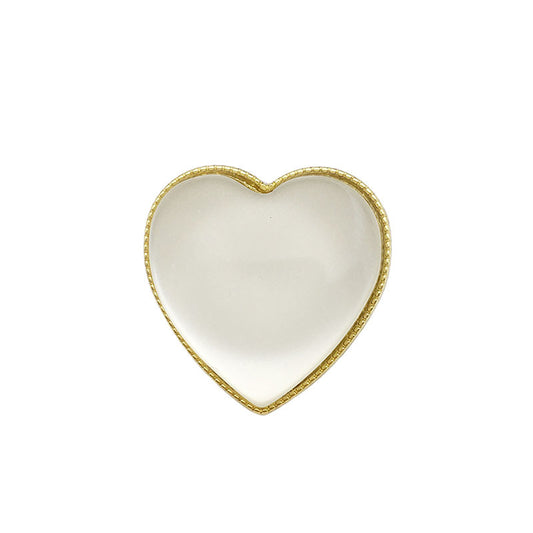 Bottoni Decorativi in Metallo a Forma di Cuore in Opale Cat's-Eye 20pz