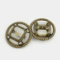 17.5-28mm Translucent Coat Metal Diamond Hand-Sewn Buttons 6pcs