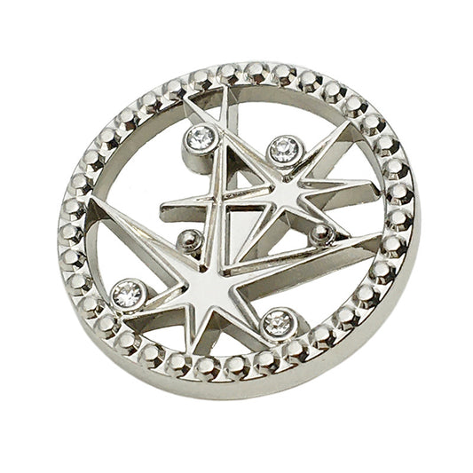 17.5/22.5mm Star Hollowed Hand Sewn Diamond Metal Buttons 20PCS