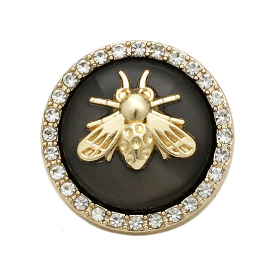 Boutons en métal bicolore en diamant Golden Bee de 17,5/22,5 mm 12PCS