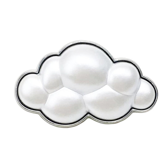 17/23mm White Pink Cloud Shaped Metal Buttons with Shanks 20pcs