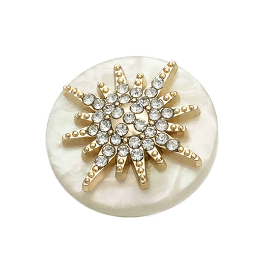 17.5-25mm Round Star-Shaped Metal-Resin Buttons 12PCS