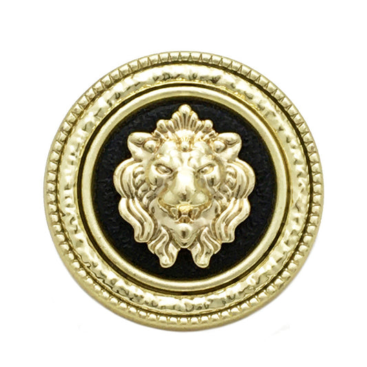 16/19/24mm British Style Round Metal Lion Head Buttons 10PCS