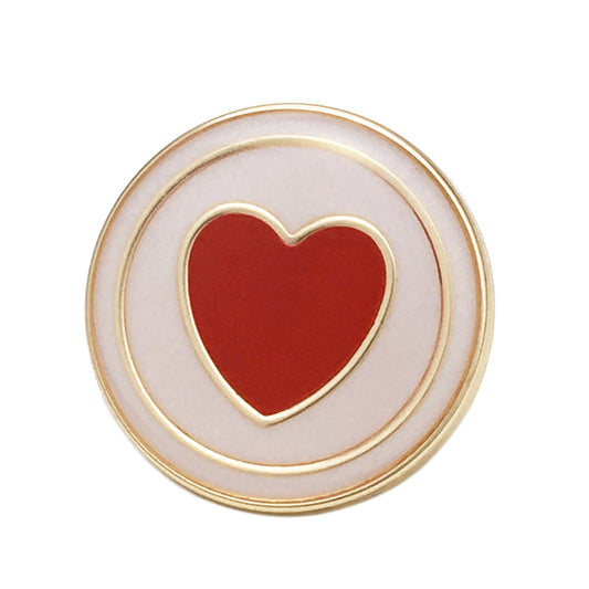 11-25mm Glaze Red Heart Metal Buttons for Sweaters Coats Jackets 20pcs