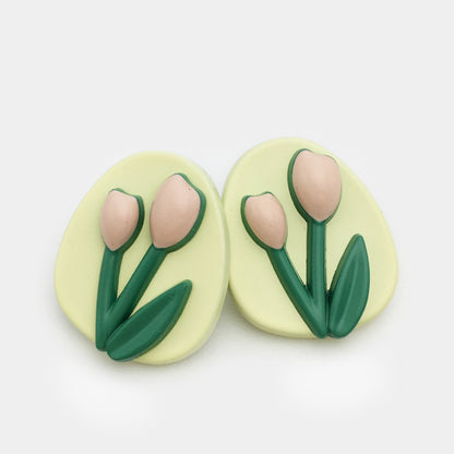 20mm Oval Tulip Metallknappar för Stickade Koftor 25 Pack (5 Färger)