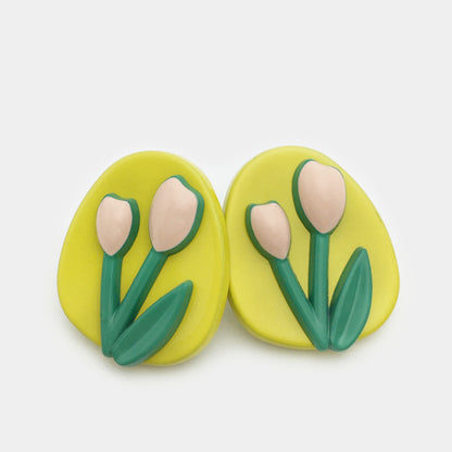 Boutons en métal ovales tulipe de 20 mm pour cardigans en tricot, paquet de 25 (5 couleurs)