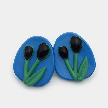 Boutons en métal ovales tulipe de 20 mm pour cardigans en tricot, paquet de 25 (5 couleurs)