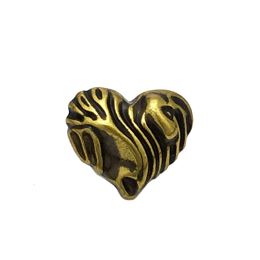 Bottoni in metallo a forma di cuore in oro antico da 11 mm 30PCS