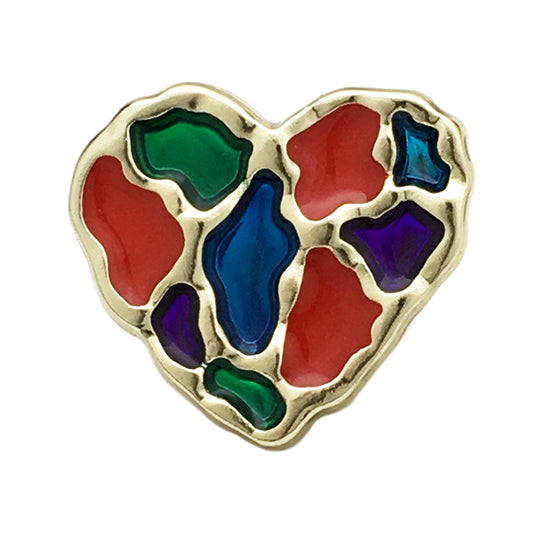 18mm Colorful Heart-Shaped Buttons for Women's Knit Cardigans 10PCS