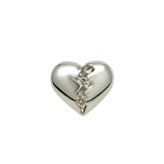 11mm Gold & Silver Heart-Shaped Metal Shirt Buttons with Shank 30pcs